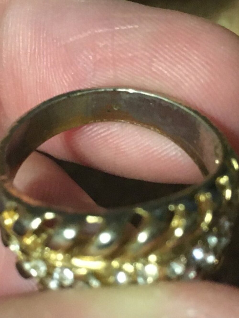 VINTAGE LOVELY COCKTAIL FINGER RING RING SIZE 7.5 - Picture 7 of 11